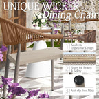 TWT Patio Dining Chairs Outdoor Stackable Dining Chairs for All Weather, Breathable Textilene Garden Outdoor Furniture for Backyard Deck (Brown, Set of 4) - Image 5