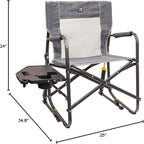 GCI Outdoor Freestyle Rocker Portable Folding Rocking Chair, Outdoor Camping Chair with Side Table - Image 8