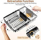 romision Expandable Dish Drying Rack Over The Sink Small Metal Stainless Steel - Image 6