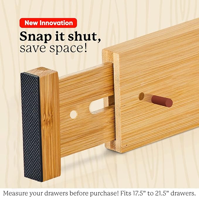 Night Tree Expandable Bamboo Drawer Dividers – drawer separators - Image 9