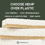 Greenzla Kitchen Sponges, Odor Free Plant-Based Dish Sponges, Non-Scratch Sisal - Image 3