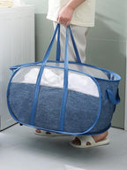 pop-up laundry basket，with Durable Handles collapsible Mesh laundry Hamper - Image 4