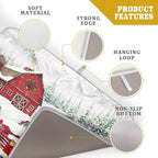 Winter Red Truck Dish Drying Mat Christmas Tree Dishes Pad 18x24 Inch Dish - Image 4