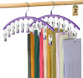 Legging Organizer for Closet, Metal Yoga Pants Hanger w/Rubber Coated 2 Pack by Volnamal