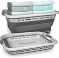 BROOKSTONE 11 GALLON XL 24" Collapsible Laundry Basket & Clothes Hamper by Brookstone