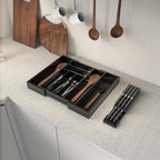 Bamboo Kitchen Drawer Organizer, Expandable Silverware Organizer - Image 5