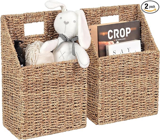 Wicker Hanging Storage Baskets, Seagrass Basket, Wall Decor Baskets, Seagrass by SIEUSALEVN