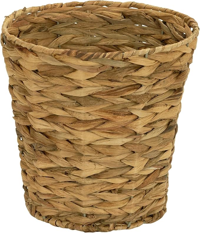 Household Essentials Wicker Waste Basket, Woven Leaf Basket by HouseholdEssentials