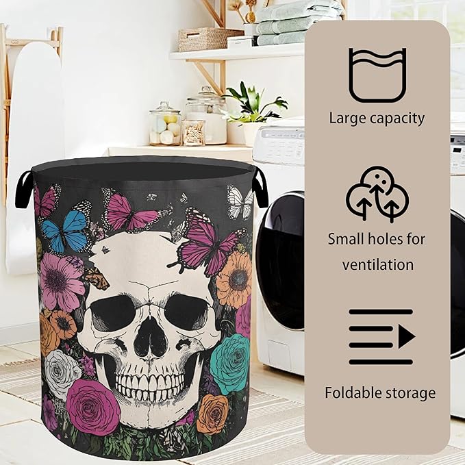 Skull Gothic Laundry Hamper - Image 7