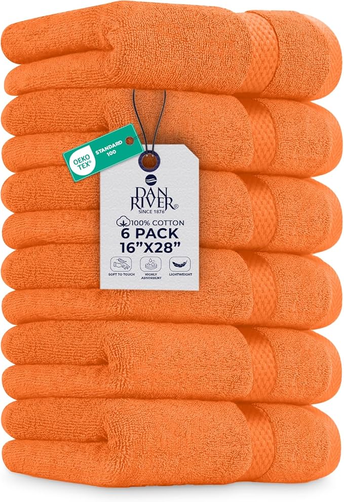 DAN RIVER 6-Pack Premium Hand Towels by DanRiver