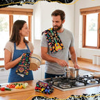 Breling Set of 6 Mexican Kitchen Towels Floral Dish Towel Cinco De Mayo - Image 4