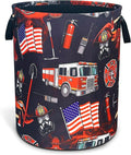 Fire Truck Fireman Laundry Basket Firefighters Oxford Cloth Laundry Hamper by Unknown