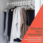 Black Plastic Hangers 60 Pack– Heavy-Duty Plastic Hangers Slim and Space-Saving - Image 9