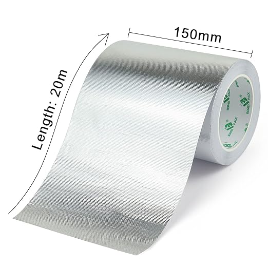 BOMEI PACK Adhesive Aluminum Foil Heat Shield Tape 1 Pack 6inch x 66ft - Image 2