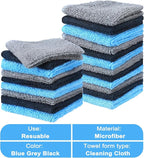 Tanlade 30 Pcs Microfiber Cleaning Cloth 6"x6" Cleaning Rags Reasonable Kitchen - Image 3