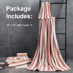 Bath Towel Set 4 Pack-35x70 Towel, Extra Large Bath Sheet Ultra Soft Bathroom - Image 4