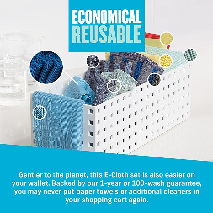 E-Cloth Home Cleaning Set, Premium Microfiber Cleaning Cloth, Household - Image 5