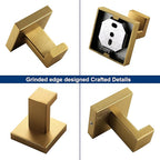 Towel Hooks for Bathrooms, Brushed Gold Towel Hook for Kitchen Bathroom - Image 7