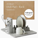 Dorai Home Collapsible Dish Drying Rack and Stone Pad – Foldable Rack by DoraiHome