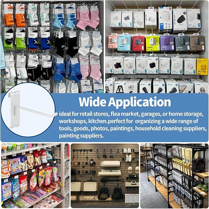 20Pcs Gridwall Hooks, Metal Grid Panel Hanging Peg Hooks, Grid Wall Accessory - Image 7