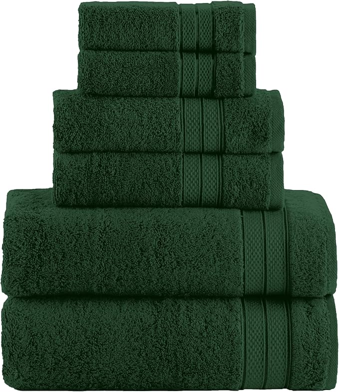 Elegant Comfort Luxury 6-Piece Towel Set, Premium Soft 100% Turkish Cotton by ELEGANTCOMFORT
