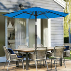 AreShark 9 FT Patio Umbrella for Outdoor, Outdoor Table Umbrella with Push Button Tilt and Crank, Outdoor Patio Umbrellas with 8 Sturdy Ribs for Market, Garden, Pool (Royal Blue) - Image 2