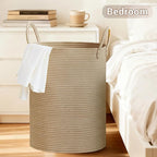 Tall Laundry Basket with Handles, 100L Portable Dirty Clothes Hamper, Boho - Image 5