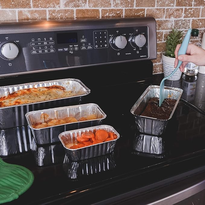 Plasticpro Disposable Loaf Pans Aluminum Tin Foil Meal Prep Bakeware - Image 7