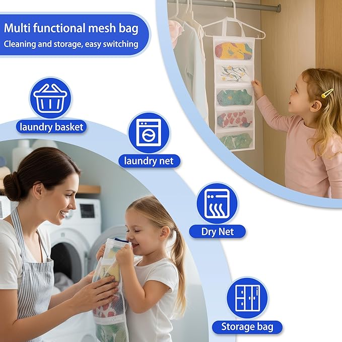 Mesh laundry bags for washing machine, can wash 10 pairs of socks, maintain - Image 4
