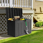 TARKARI 50 Gallon Lockable Resin Deck Box, Waterproof & UV-Resistant Outdoor Storage Box for Outdoor Cushion Storage, Garden Tools & Pool Accessories Storage, Black - Image 6