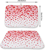Valentines Dish Drying Mat 18x24 Inch Watercolor Red Pink Love Hearts Drying - Image 2