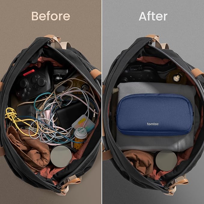 tomtoc Electronics Organizer Travel Case, Water Resistant Travel Bag Cable - Image 10
