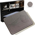 Stone Dish Drying Mat for Kitchen Counter – Diatomaceous Earth Drying Mat | by Tulvera