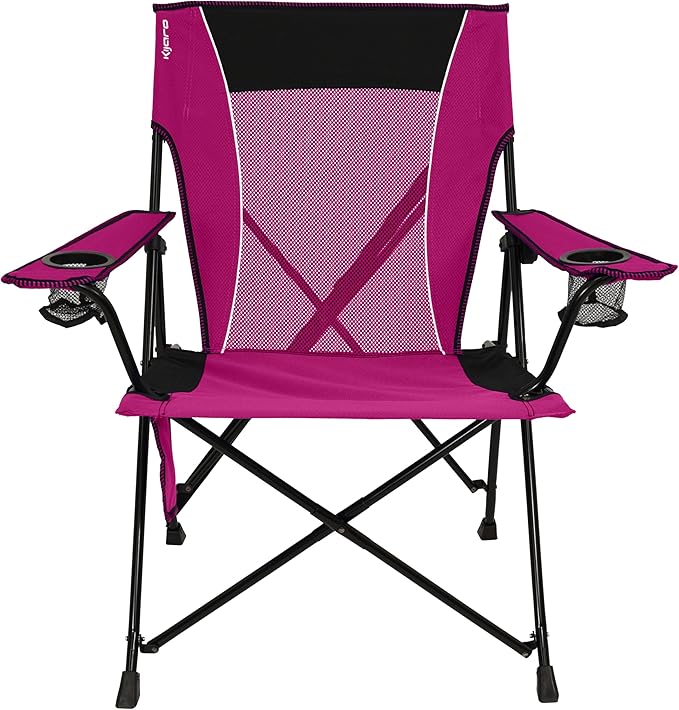 Kijaro Dual Lock Portable Camping Chairs - Enjoy the Outdoors with a Versatile Folding Chair for Sports, Lawn - Dual Lock Feature Locks Position – Hanami Pink - Image 4