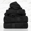 SUPERIOR Solid Egyptian Cotton Towel Set, Washcloths 13” x 13”, Hand Towels 20” by SUPERIOR
