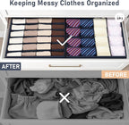 Joyoldelf Sock Drawer Organizer Divider 4 Packs Underwear Organizer, 2 x 24 - Image 5