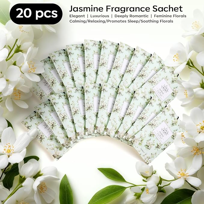 MYARO 20 Pack Jasmine Scented Sachets - Image 3