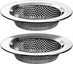 2 Pack - 4.5" Top / 3" Basket - Kitchen Sink Drain Strainer Large Basket Food by HilltopProducts