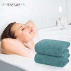TENSTARS Silk Hemming Bath Towels - Image 5