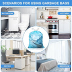 4 Gallon Trash Bags Drawstring 100 Count, JUKFITA Strong Small Garbage Bags - Image 7