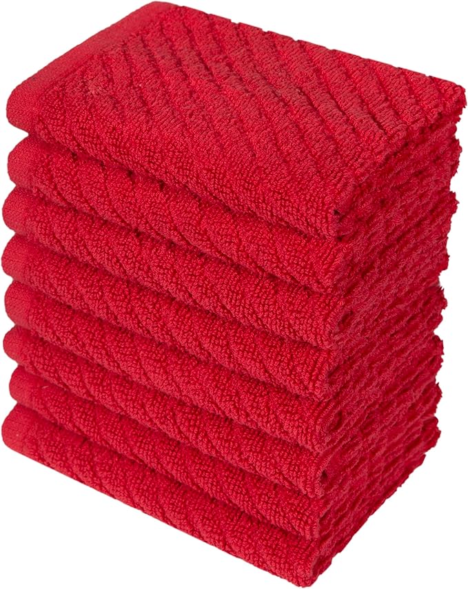 Bumble Towels Premium Kitchen Dish Cloths | 8 Pack | Diagonal Deluxe Dish Cloth - Image 5