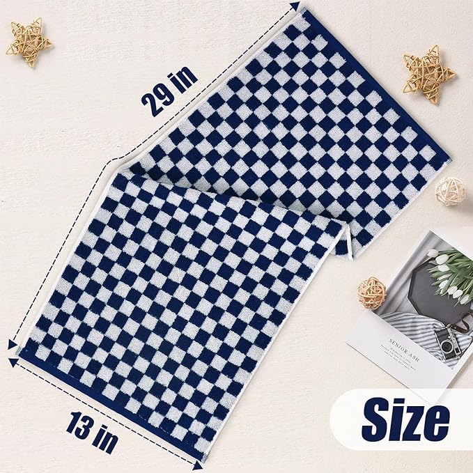 Jacquotha Navy Blue Hand Towels 4 Pack, Cotton Decorative Bathroom Hand Towels - Image 5