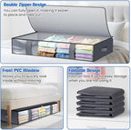 Under Bed Storage Containers, 4 Pack Blanket Storage Bags, Collapsible Storage - Image 4