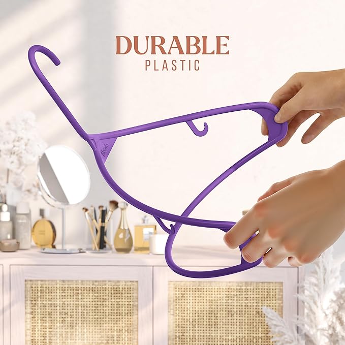 Plastic Hangers 50 Pack Purple - Image 4