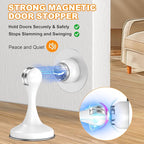 Crosize Magnetic Door Stoppers 2 Pack, Stainless Steel Door Stops - Image 2