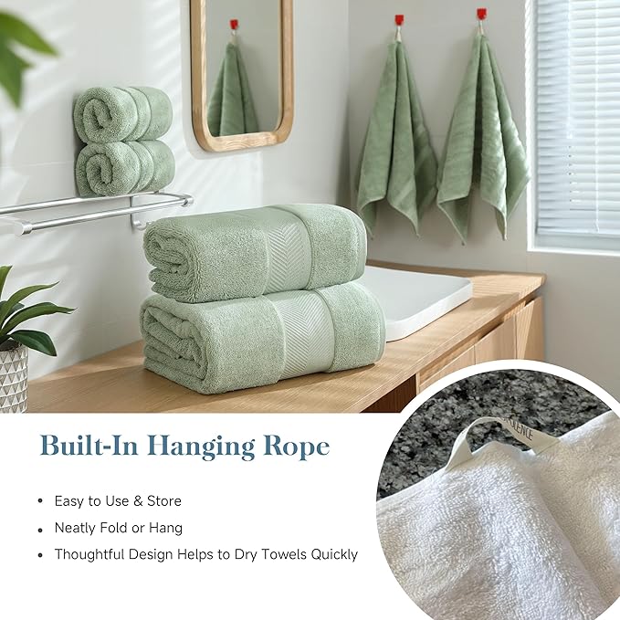Simple&Opulence 4 Pcs Premium Hand Towels 16"x28", 600 GSM 100% Ring Spun Cotton - Image 3