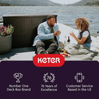 Keter Java XXL 230 Gallon Resin Rattan Look Large Outdoor Storage Deck Box for Patio Furniture Cushions, Pool Toys, and Garden Tools, Dark Grey - Image 12