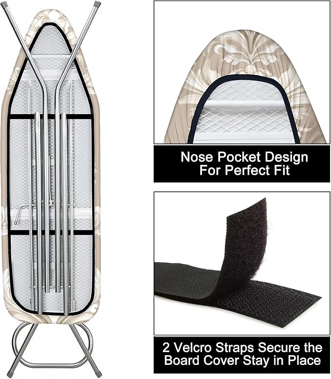 Ironing Board Cover 15"x54" Standard Size Replacement Thick Iron Board Covers - Image 3