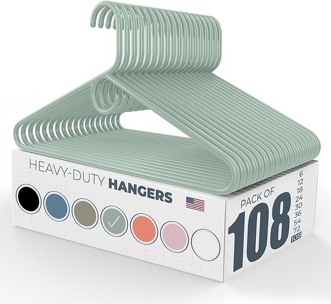 Neaties Heavy Duty Clothes Hangers 100 Pack – Made in The USA – 8lb Capacity by NeatiesHangers