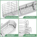 304 Stainless Steel Utensil Holder, Knife and Fork Drainer Basket - Image 7
